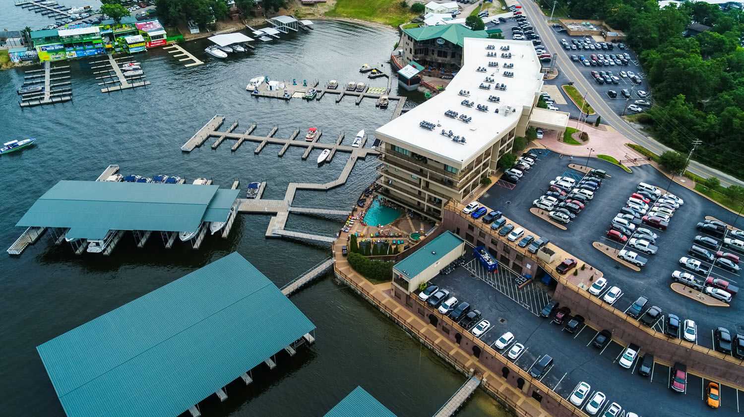 Aeriel View of Camden on the Lake Resort on Lake of the ozarks