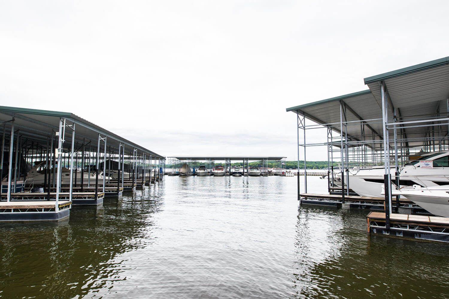 the docks of the marina at camden on the lake resort Lake of the Ozarks