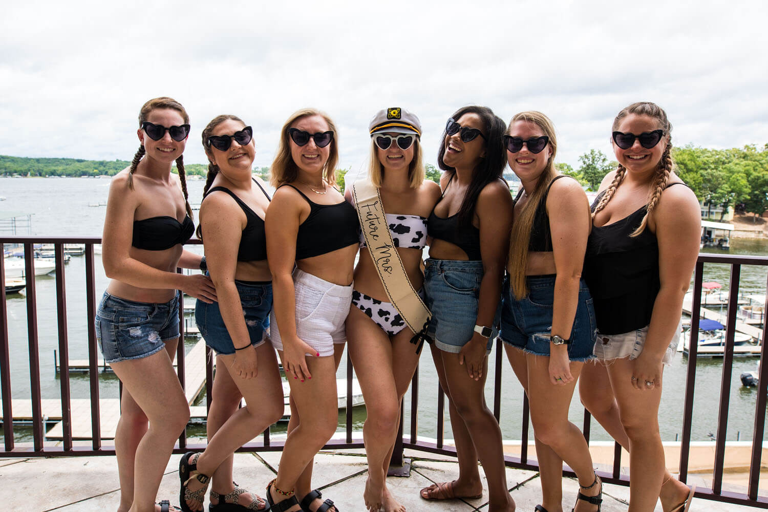 A group of women celebrating a bachelorette party at Camden on the Lake Lake of the Ozarks