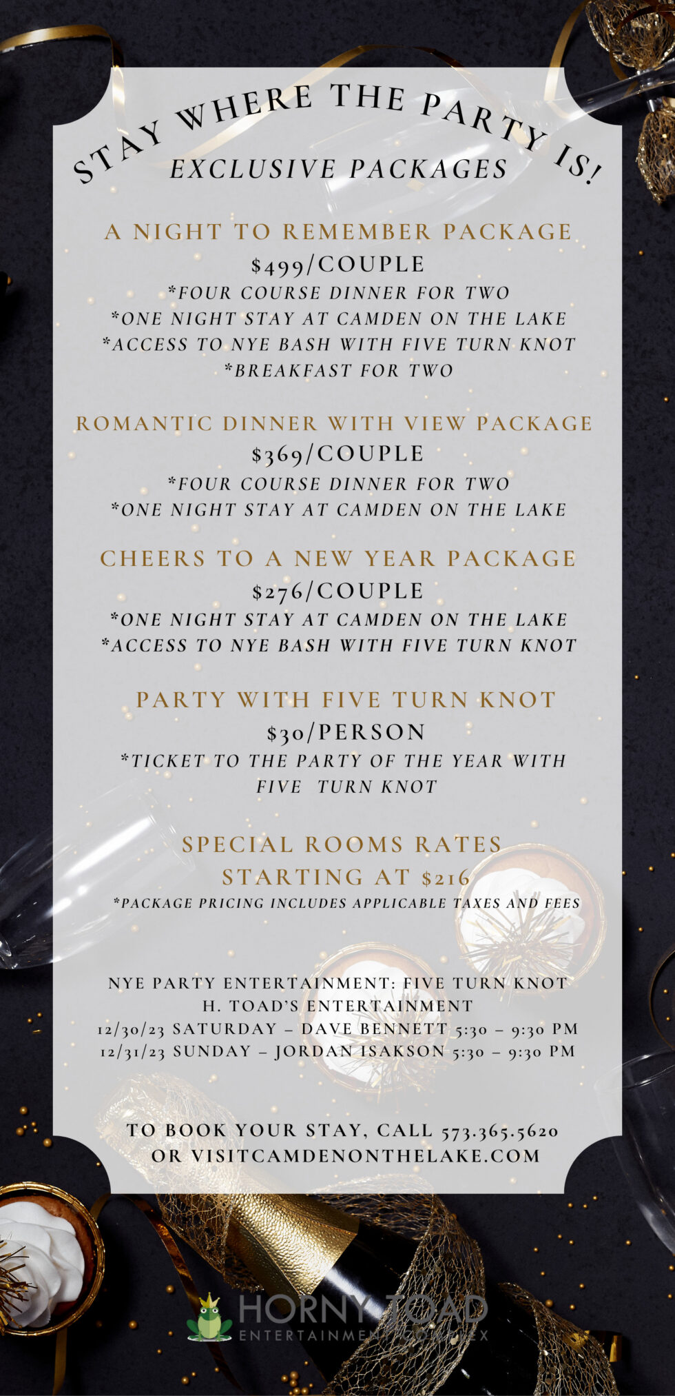 New Years Eve Packages Camden on the Lake Lake of the Ozarks Resort